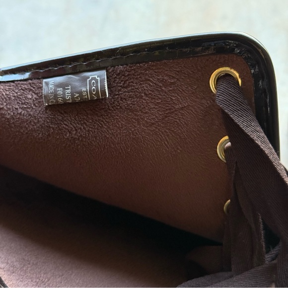 Coach Tristee Signature Lace-Up Rain Boots - Brown - Picture 5 of 12